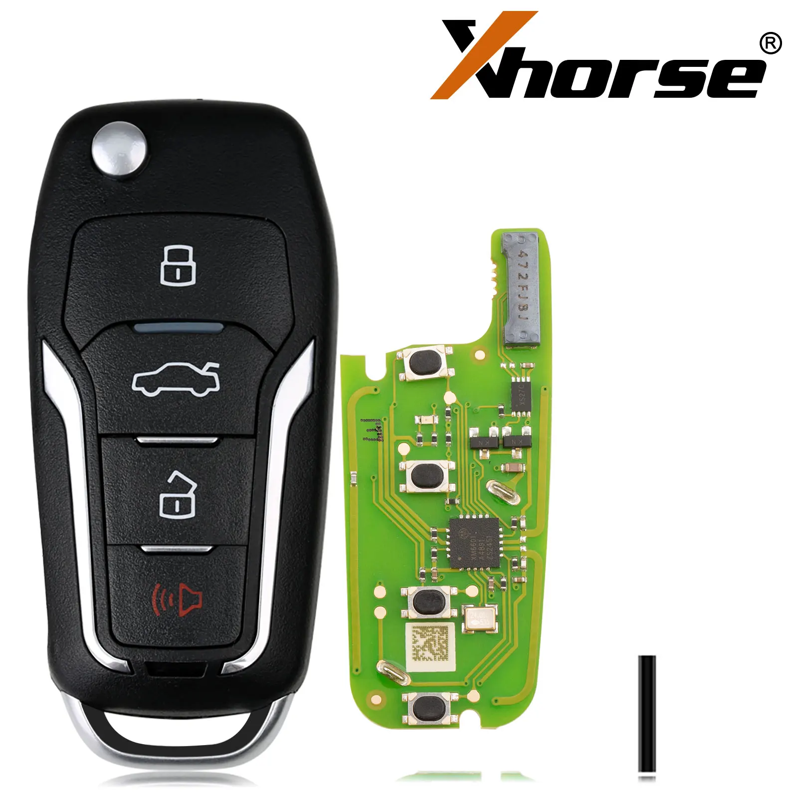 Xhorse XEFO01EN Super-Fernbedienung für Ford 4-Tasten-Klappautoschlüssel mit integriertem Super-Chip, kompatibel mit VVDI Mini Key Tool, englische Version – Detail 1