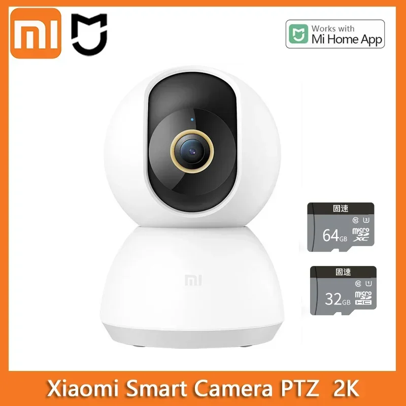 Xiaomi Smart IP Camera 2 PTZ Version 2.5K 1440P Full Color Night Vision Home Security AI Face Recognition Work with Mi Home App