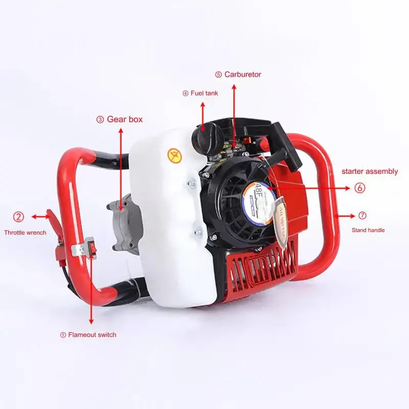 

Efficient 52Cc Cordless Electric Post Hole Digger Machine Bear Engine And Bearing Core Components For Farm Industries