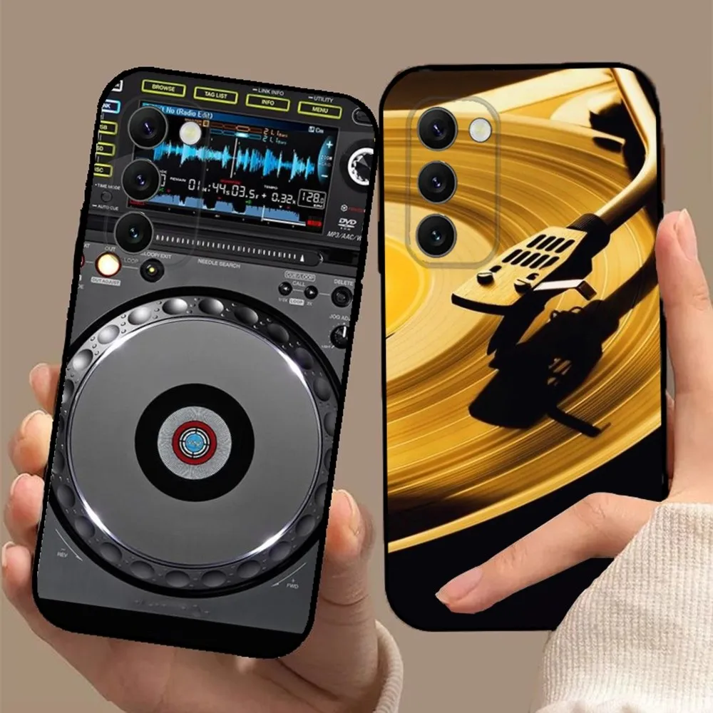 DJ Controller Vinyl DJ Professional Phone Case For Samsung S24,23,22,30,21,10,9,Ultra,Plus,Lite,FE,5G Black Soft Case