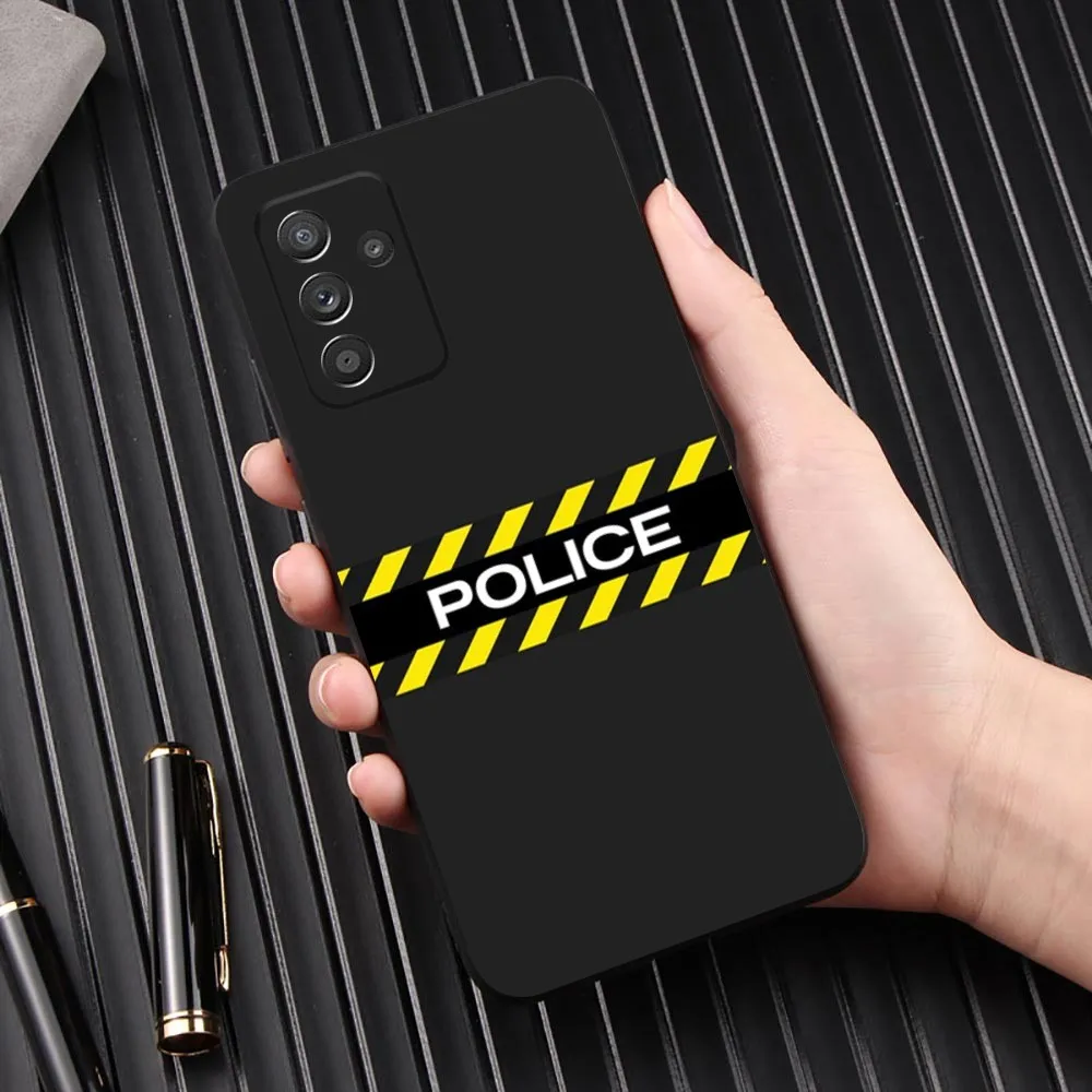 PRF Police SEAL Team Phone Case For Samsung Galaxy A13,A21s,A22,A31,A32,A52,A53,A71,A80,A91 Soft Black Phone Cover