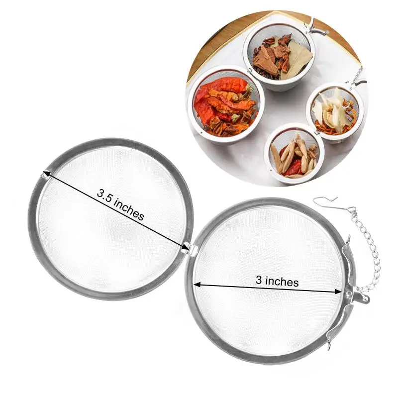 5 Size Stainles Steel Tea Infuser Sphere Locking Spice Tea Ball Strainer Mesh Infuser Tea Filter Strainers Kitchen Accessories