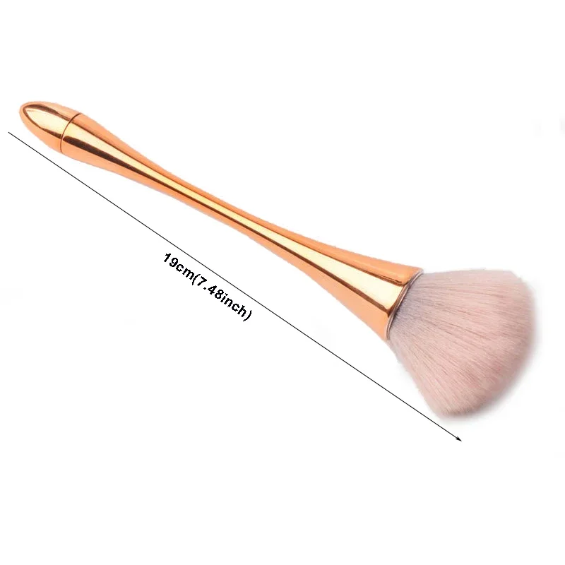 1 pz spazzola per polvere per unghie multicolore setole morbide polvere per unghie gel acrilico smalto pulizia strumenti per unghie design ergonomico con manico lungo