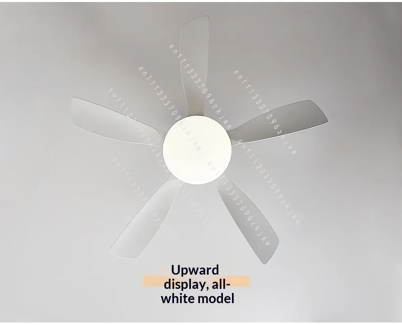 Minimalist Ceiling Fan Light for Dining Living Bedroom, Inverter Electric Fan Lamp for Home, Quiet with LED,Space-Saving Fixture
