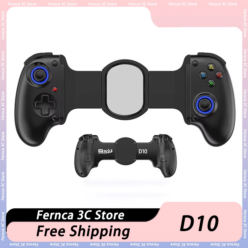 

D10 Stretching Gamepad Wireless Bluetooth Heat Sink PC Semiconductor Portable Handheld Game Controller Customization Gift