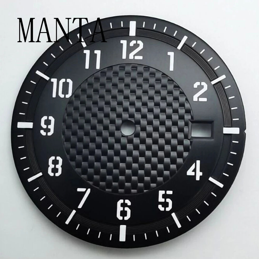 MANTA 34mm Sterile Brown Black Green Dial Luminous Fit NH35/NH36 Automatic Movement Watch Parts