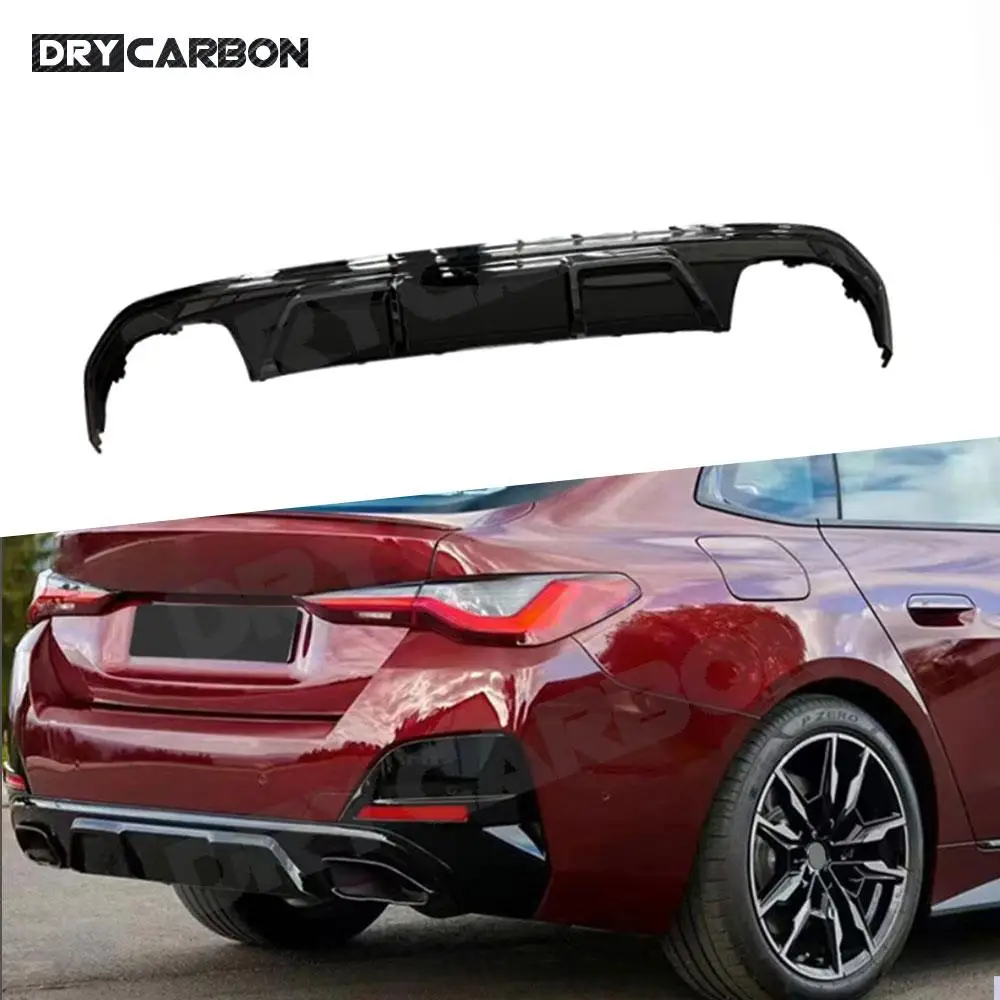 

Dry Carbon Fiber Rear Bumper Lip Diffuser Splitters Spoiler for BMW 4 Series G26 M Sport Sedan 2021 + Car Diffuser Accessories