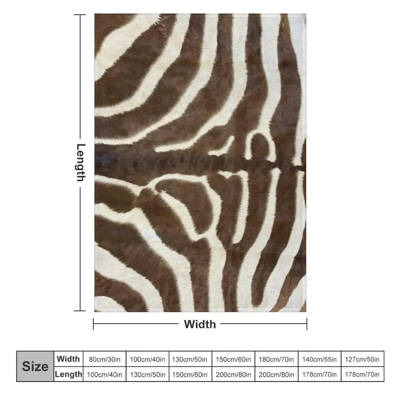 Furry Zebra Butt Photo Throw Blanket couch cozy soft plush fuzzy picnic outdoor blanket