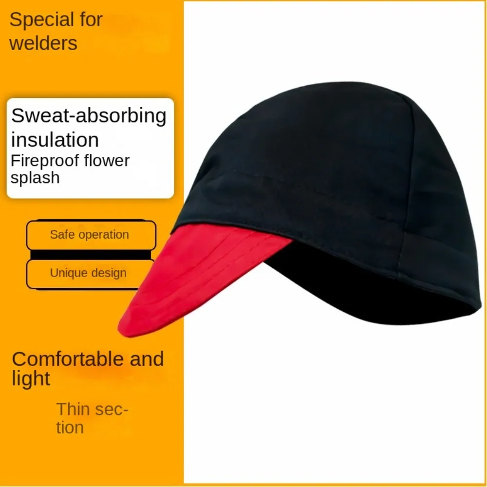 

Sweat Absorption Welding Cap Hat Safety Adjustable Welding Protective Hat Anti-scalding Breathable Retardant Duckbill Cap