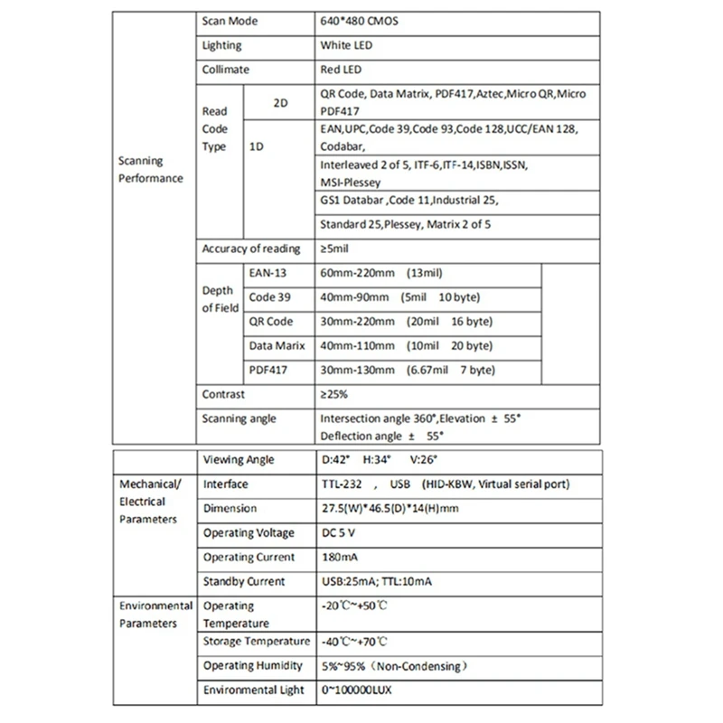 GM67 1D 2D USB UART Bar Code Qr Code Scanner Module Reader For Android