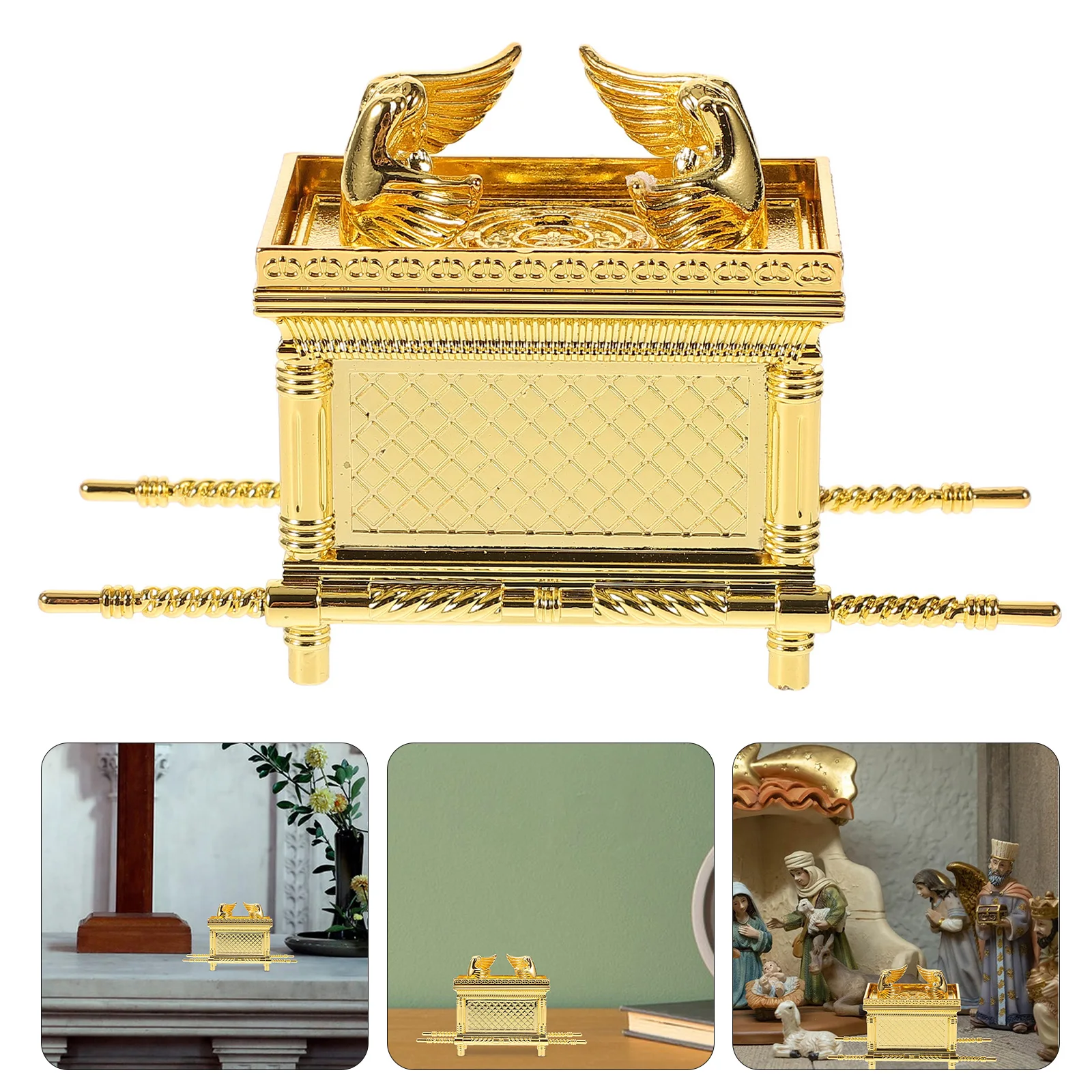 سبائك الزنك تابوت من تمثال الحرق الدينية الزينة المسيحية حزب المنمنمات ديكور المنزل التماثيل جمع