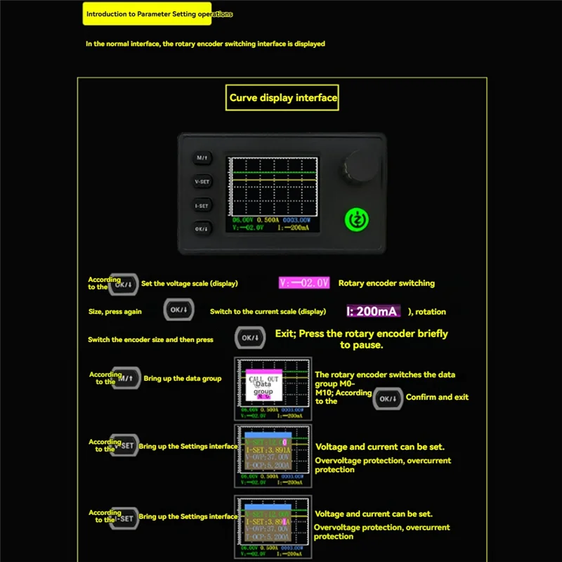 FEDI-وحدة إمداد طاقة تنظيمية قابلة للتعديل SK150C ZK-U2T 1.8 بوصة شاشة ملونة CNC رفع الجهد تيار مستمر 7-36 فولت 8A 150 واط #3