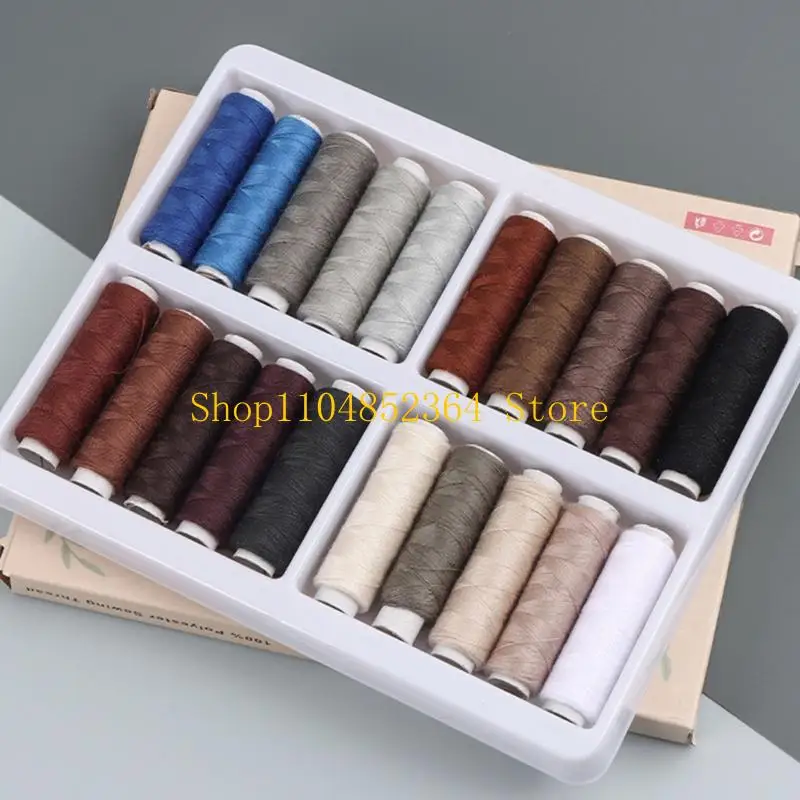 

652F Sturdy Cotton Sewing Thread Collection 20 Deep Tone for Quilting Embroidery and Fabric Craft
