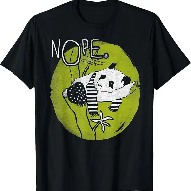 NOPE Not Today Lazy Tired Panda Bear Cute Funny Pet T-Shirt