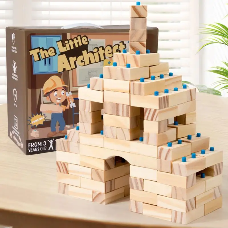 

Wood Building Stacking Toy Creative Building Blocks Stacked Balance Toy Montessori Children Educational Toys Baby Gift