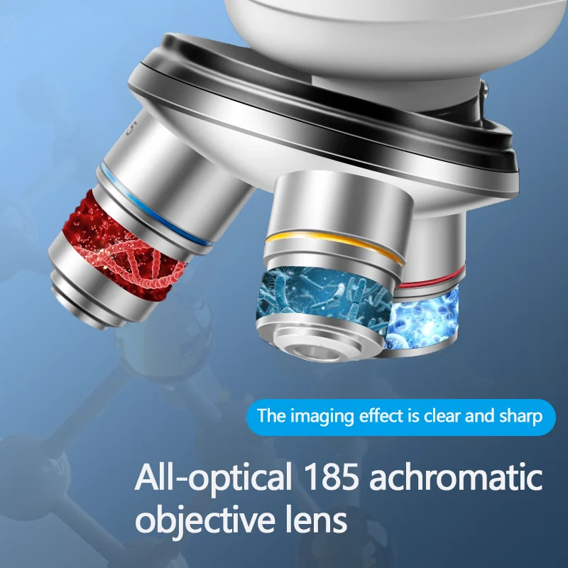 Professional Biological Microscope Binocular Compound for Science Experiments Laboratory Grade Optical Microscopy