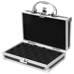 Aluminum Case 7Inch Lock Metal Briefcase Ripple Foam Hard Aluminum Carrying Case Men Universal Portable Tool Case Laptop Luggage