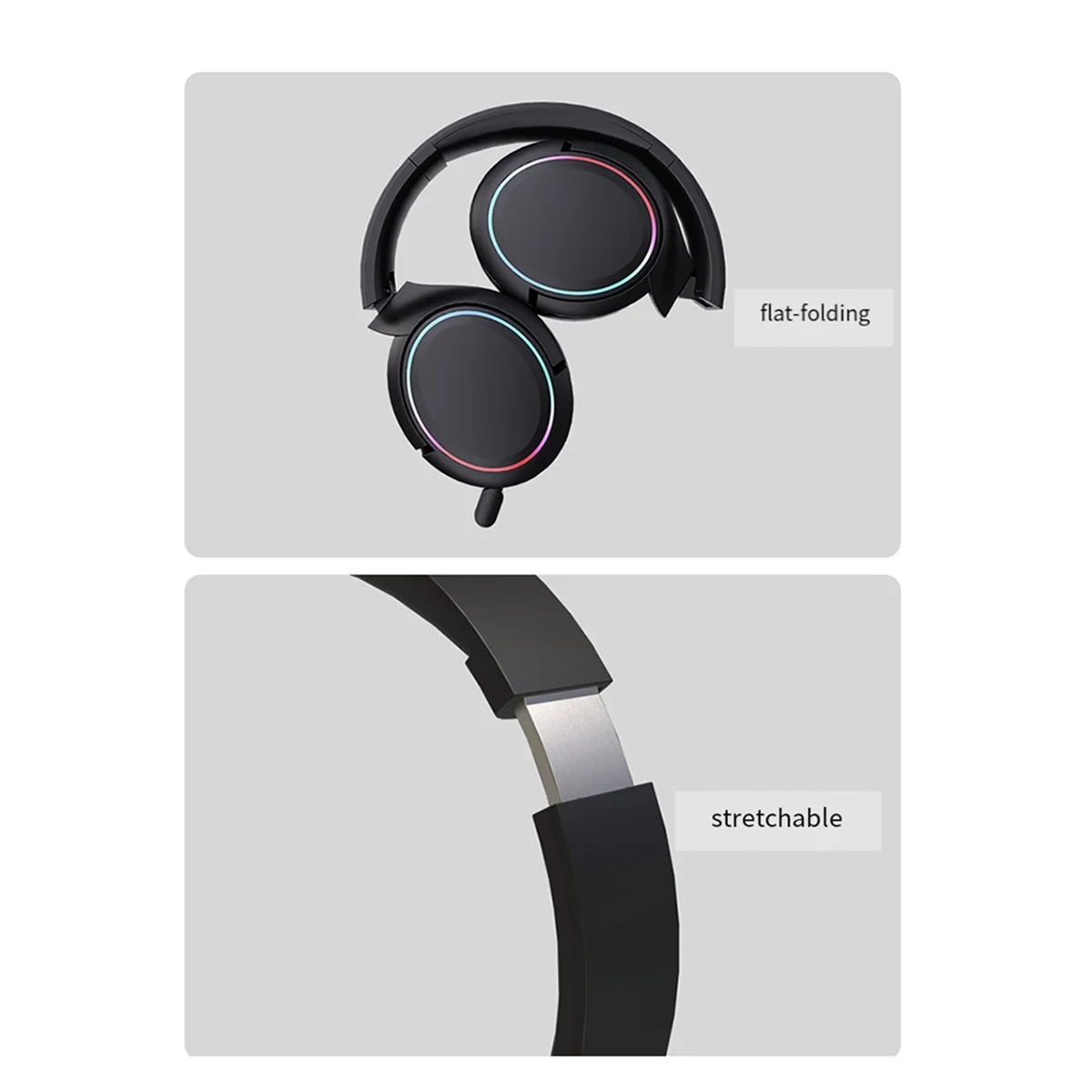X7โปรไร้สายบลูทูธ5.1หูฟังเกมชุดหูฟังเพลง RGB ไล่ระดับ Headset Headset ส่องสว่างชุดหูฟังสีขาว