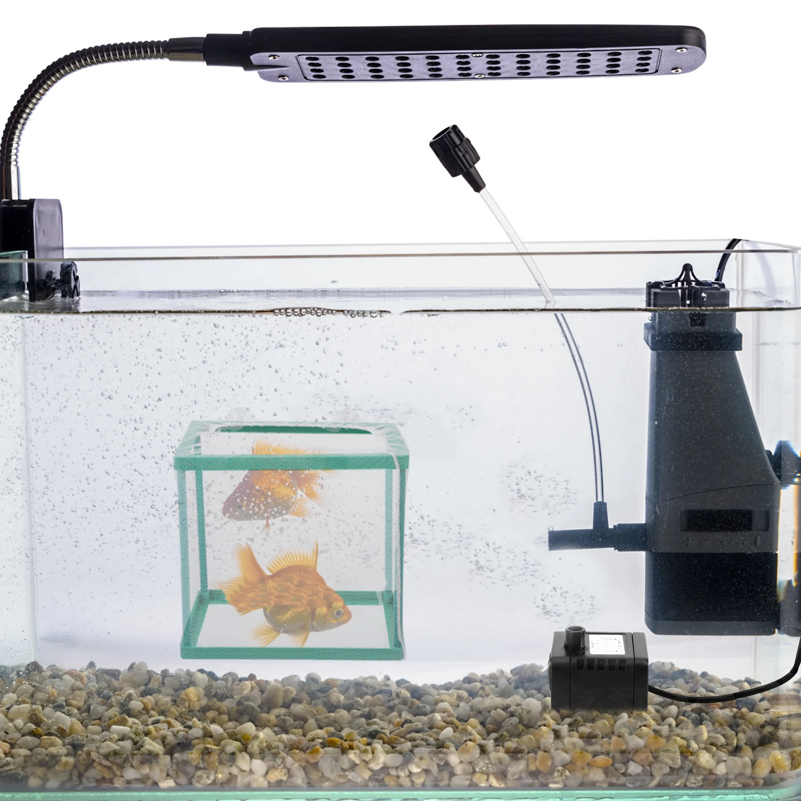 

Breeding Incubator Hatching Box Aquarium Tank Mesh Isolation Safe For Small Pregnant Fish Durable Cloth Plastic Material Easy