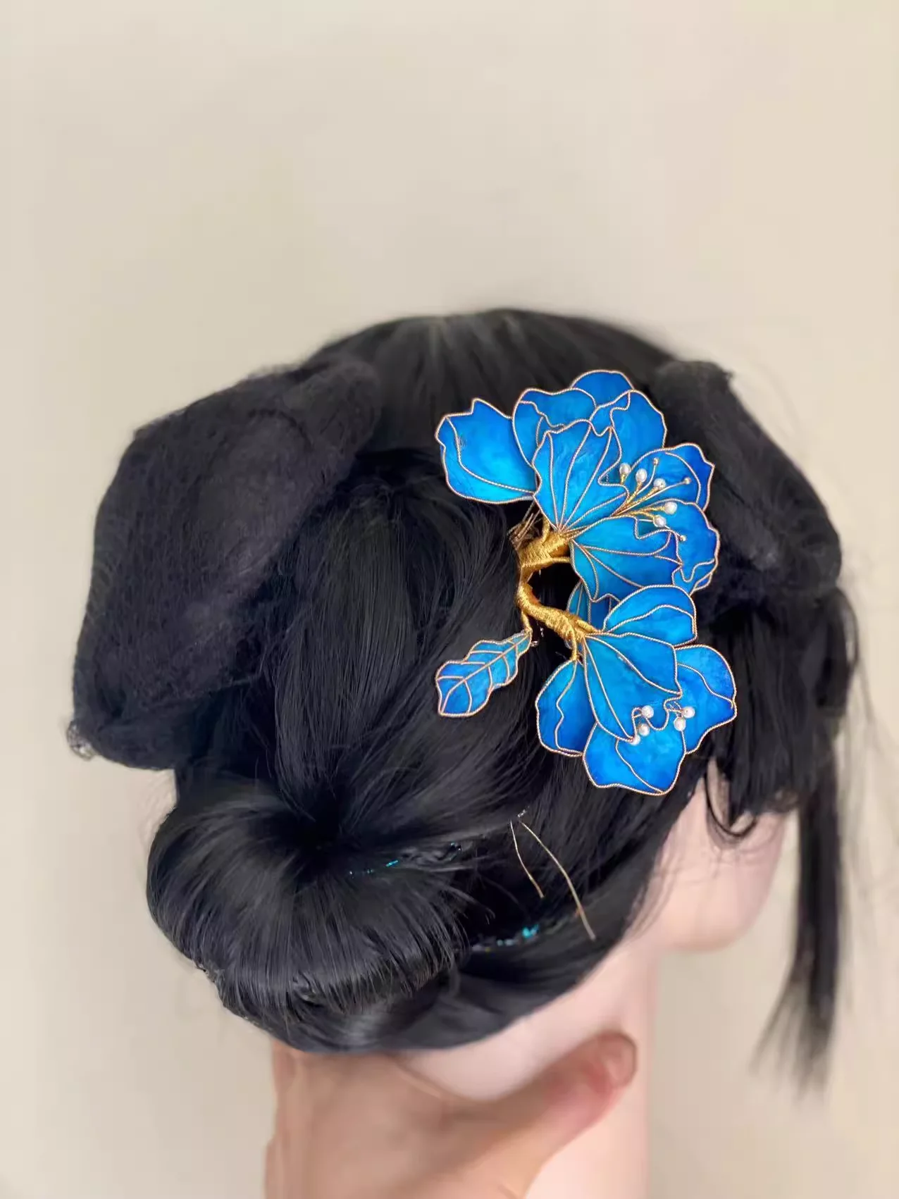 

Silk Thread Pure Handmade Velvet Flowers Chinese Intangible Cultural Heritage Craftmanship Vivid Florals Hanfu Hair Accessories