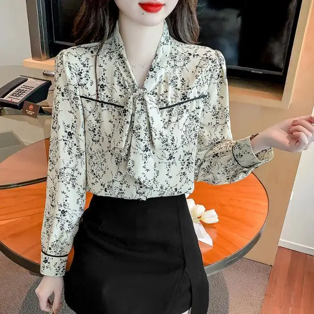 Chiffon Shirt Women's Petite New Women's Clothing French Chic and Beautiful Small Shirt Western-style Anti-aging Top