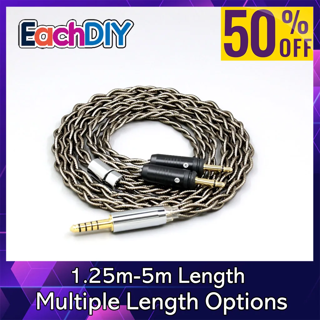 99% الفضة النقية البلاديوم + الجرافين الذهب سماعة كابل ل البؤري واضح Elear Elex Elegia Stellia المزدوج 3.5 مللي متر سماعة LN008259