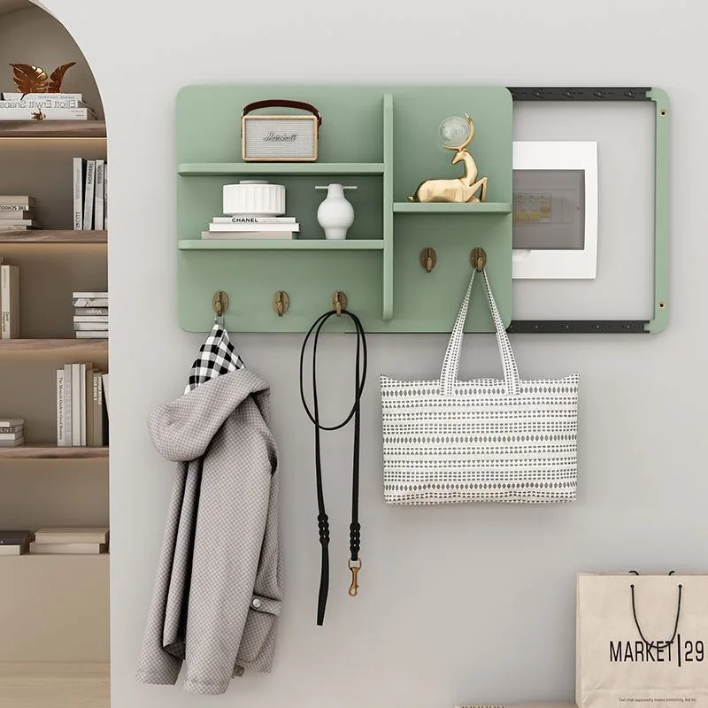 Decorative painting electric meter box clothes and hat rack strong and weak distribution box, hanging painting pushing pulling