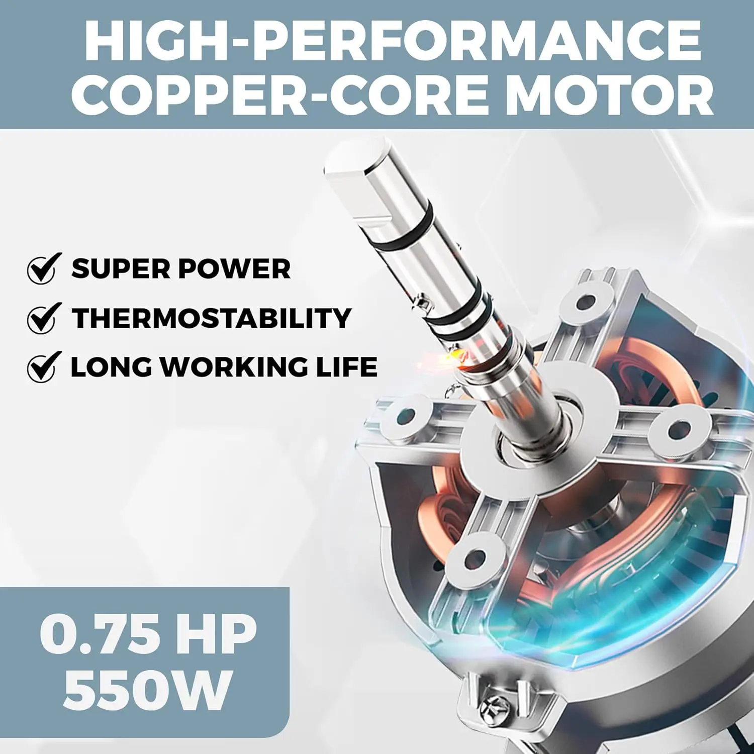 Pemotong Sayur dan Pengolah Makanan Komersial VC60MS 550W dengan Kapasitas 3,17 Quart dan Pisau Cakram yang Dapat Diganti
