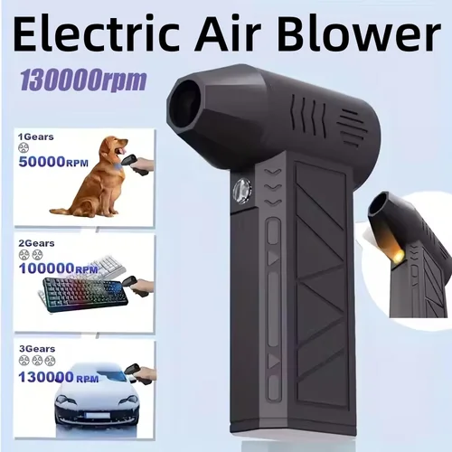 Mini soplador de aire eléctrico, secador de pelo inalámbrico de mano, Motor sin escobillas, ventilador Turbo Jet de alta velocidad, soplador violento de viento ajustable
