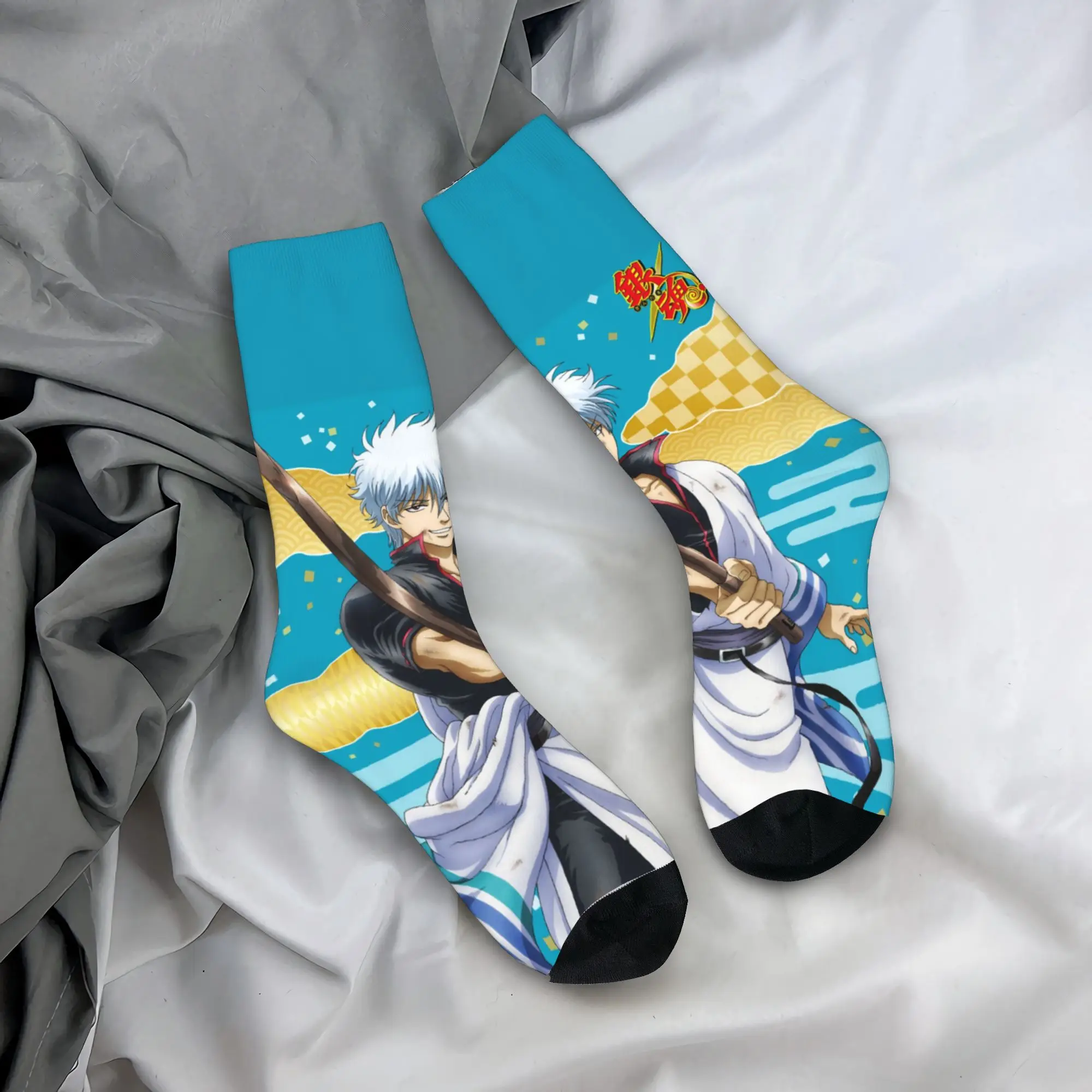 

Мужские носки G-Gintamaes с мультяшным принтом, унисекс, удобные, теплые, с 3D-печатью, средней длины