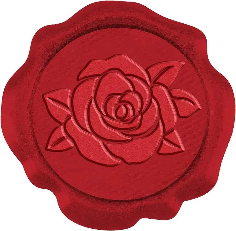 

50pc Wax Seal Stickers Wedding Rose Self Adhesive Wax Seal Stamp Stickers Valentine Envelope Wax Stickers for Wedding Invitation