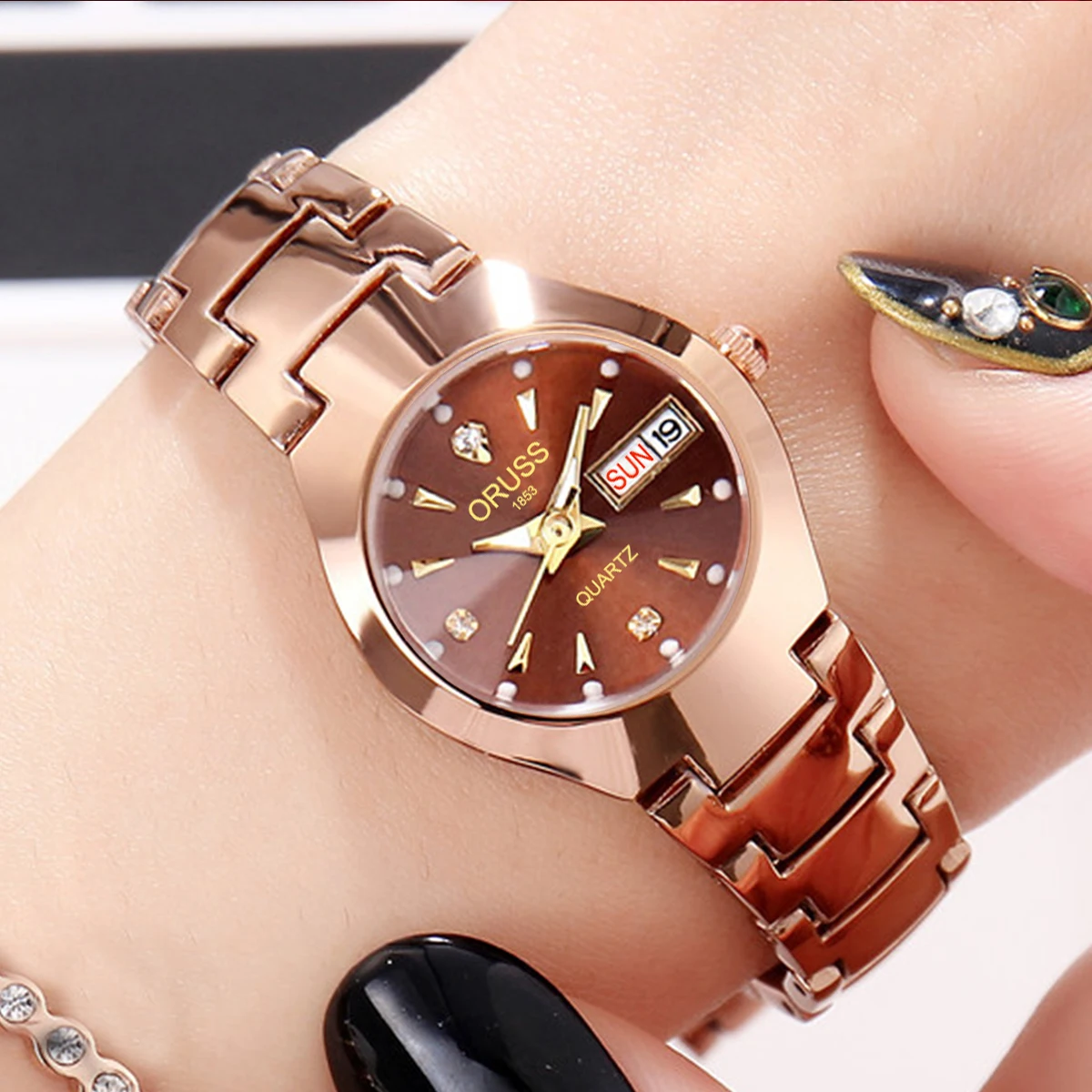 

Couple Watch Waterproof Casual Fashion Quartz Watch Stainless Steel Date Clock Lover Date Gift