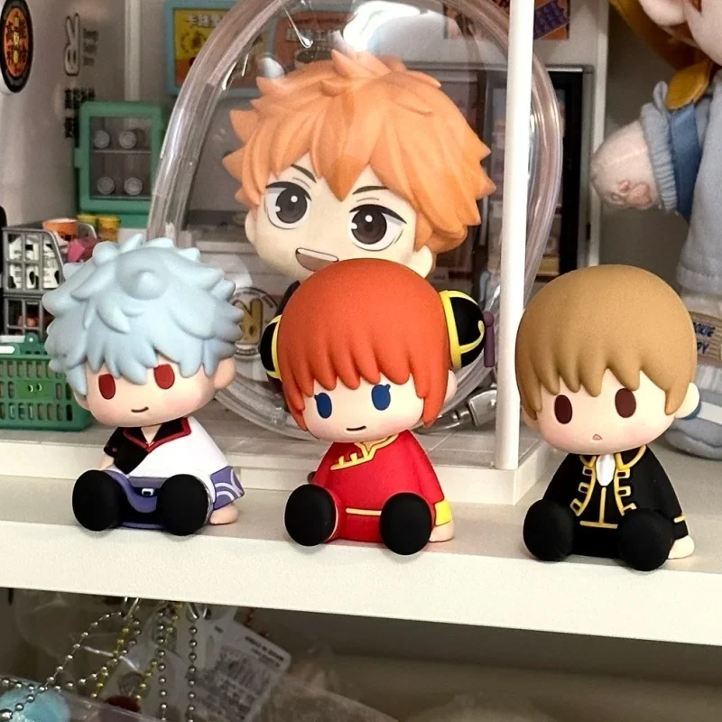 정품 재고 있음 Potepotte-R Gintama Drop Glue Sitting Series 블라인드 박스 애니메이션 클래식 트렌디 Acg 상품 장난감 깜짝 카와이 선물