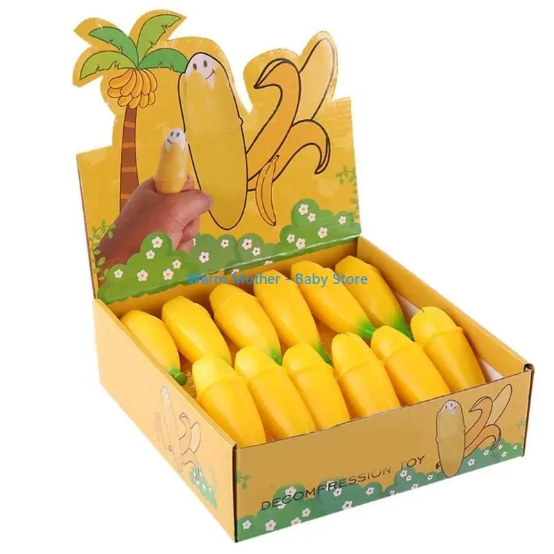 Squeeze Stress Relief Hand Toy Anti Angst Banane dehnbar langsam aufsteigendes Spielzeug 57qe
