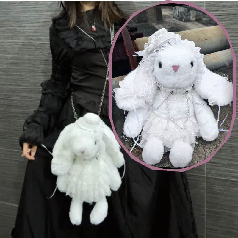 sac-a-dos-blanc-en-peluche-lapin-mignon-lolita-accessoires-de-cosplay-anime-esthetique-subculture-chaine-en-dentelle-chic-sacs-a-dos-y2k-pour-femmes-et-filles
