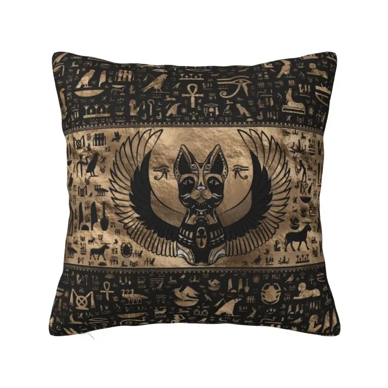 Egyptian Cat Goddess Bastet Luxury Pillow Cover Bedroom Decoration Ancient Egypt Symbol Chair Cushion
