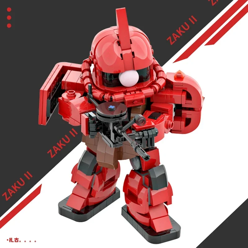 

Gobrick, аниме модель ZAKU II MOC, строительные блоки, фигурка из фильма, миниатюрная фигурка для детей и взрослых, подарки на день рождения, игрушки