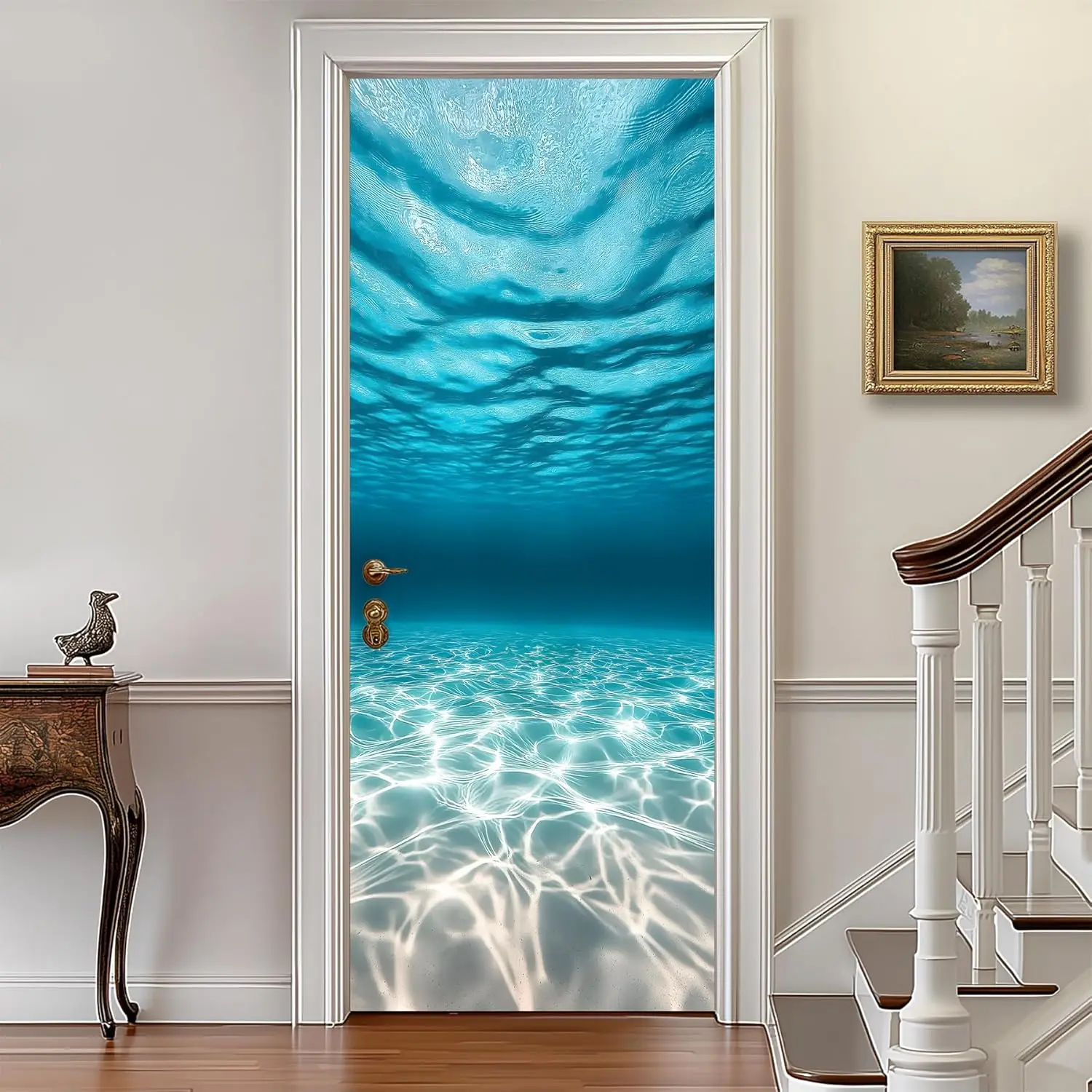 

3D Door Stickers, Peel and Stick Wallpaper,Self-Adhesive Mural PVC Waterproof Wall Poster for Home Decor