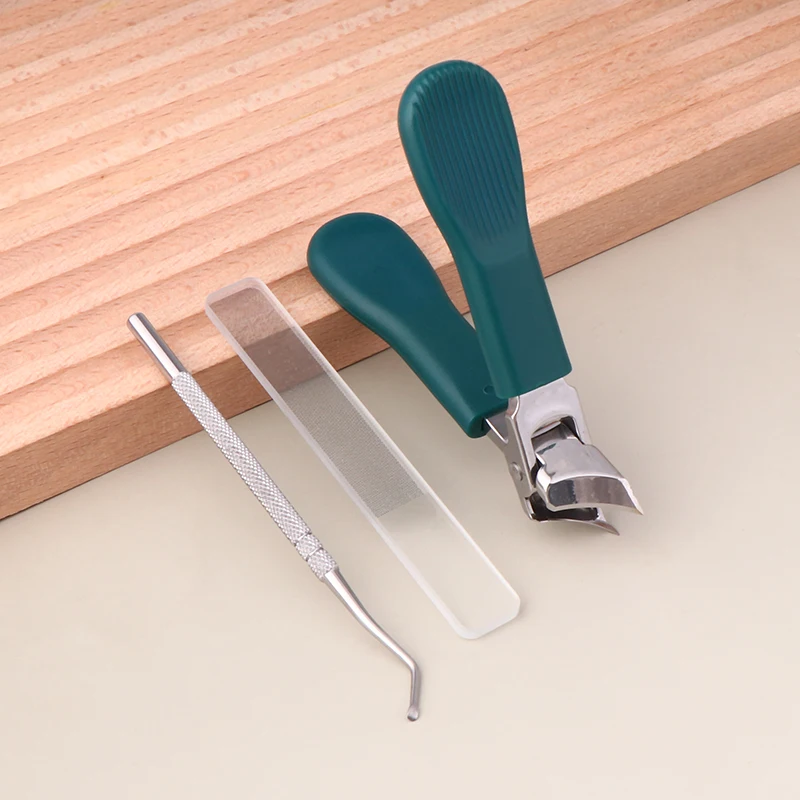 Tagliaunghie inclinate antispruzzo con apertura a ganascia larga Tagliaunghie incarnite Tagliaunghie portatile per unghie dei piedi Set strumento per manicure