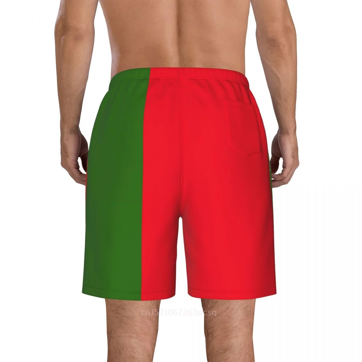 2023 Summer Polyester Portugal Country Flag 3D Printed Men\'s Board Shorts Beach Pocket Running Summer Pants