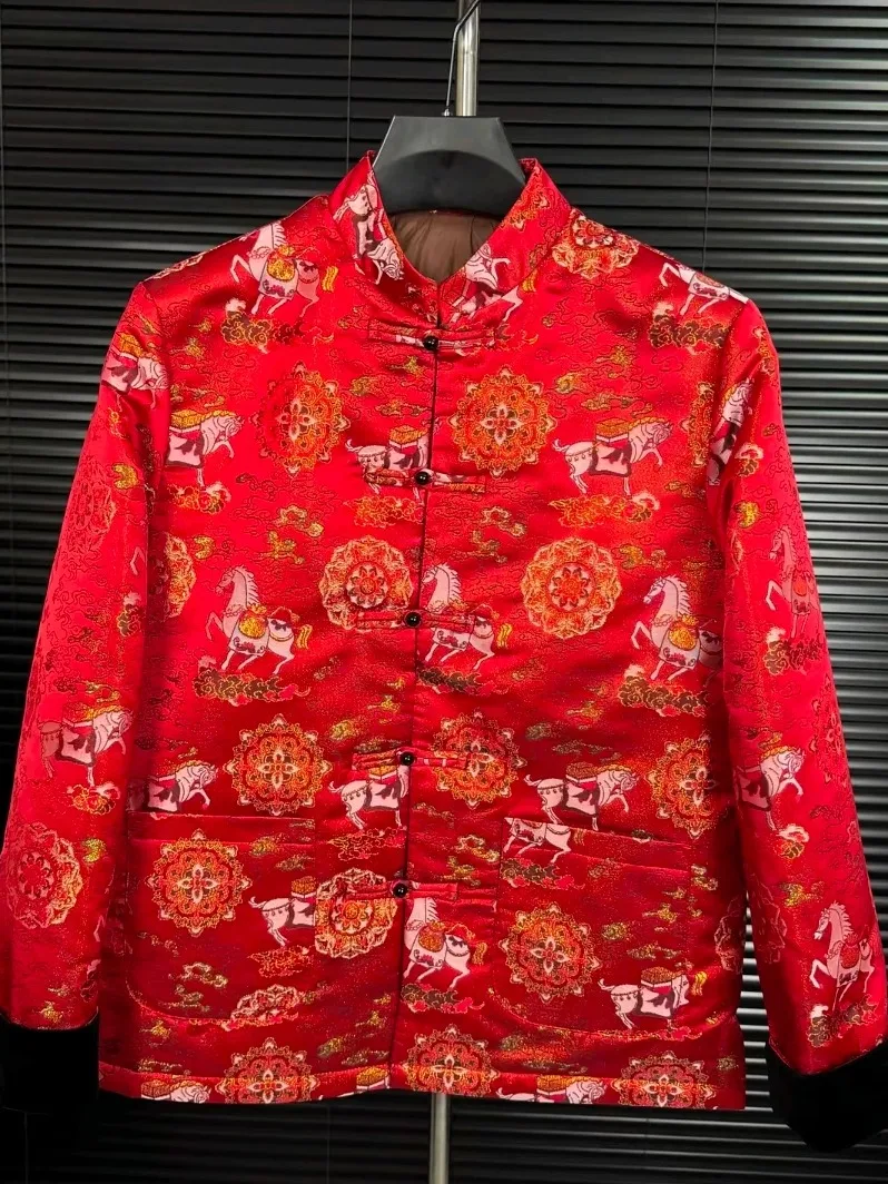 

High Quality Men's New Autumn Winter Tunic Coat with Button Design Fashionable And Stylish Chinese Trendy Outerwear