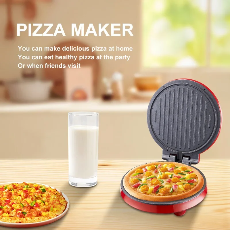 SK-08013 Electric Pizza Oven with Stone & Grill Pan, Large Electric Pizza Oven Countertop with Timer, Window, Pizza Make