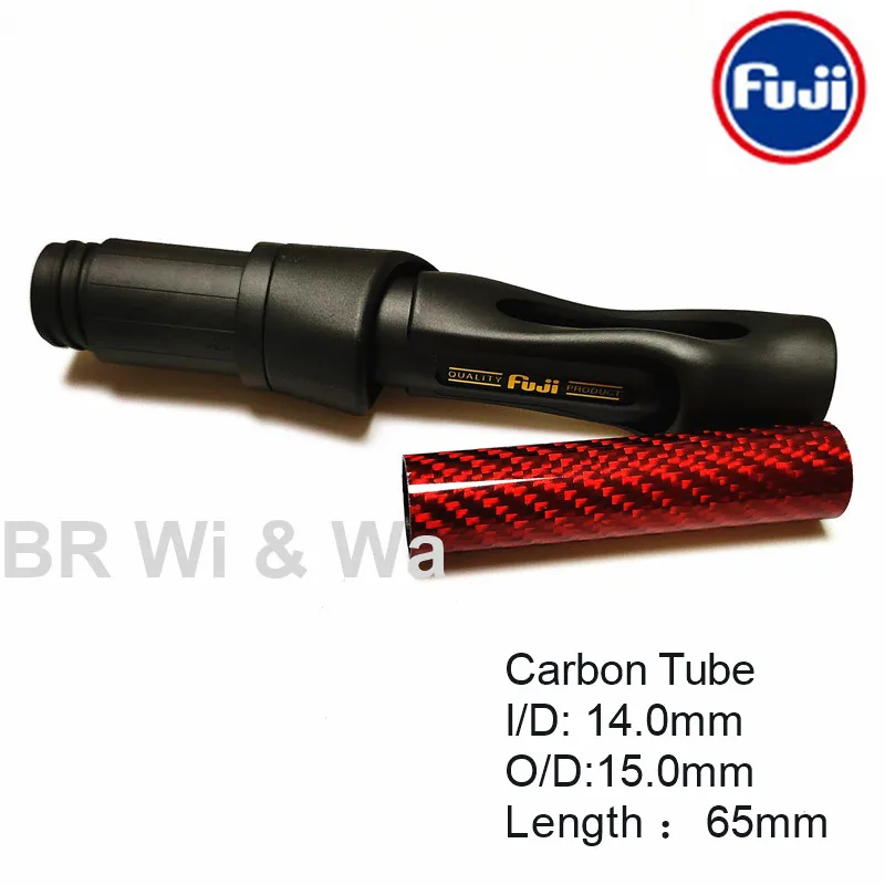 FUJI-Siège de moulinet TVSTK avec kit de tube en carbone, siège de moulinet en 2,4, rotation ergonomique Fuji, siège de moulinet FUJI d'origine, taille 16, 1PC