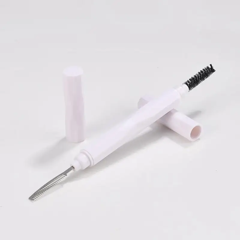 1Pcs Eyebrow Make Up Brushes Dual Ended Brow Comb Makeup Brush Stainless Steel Eye Lashes Roller Eyelashes White Beauty Tool