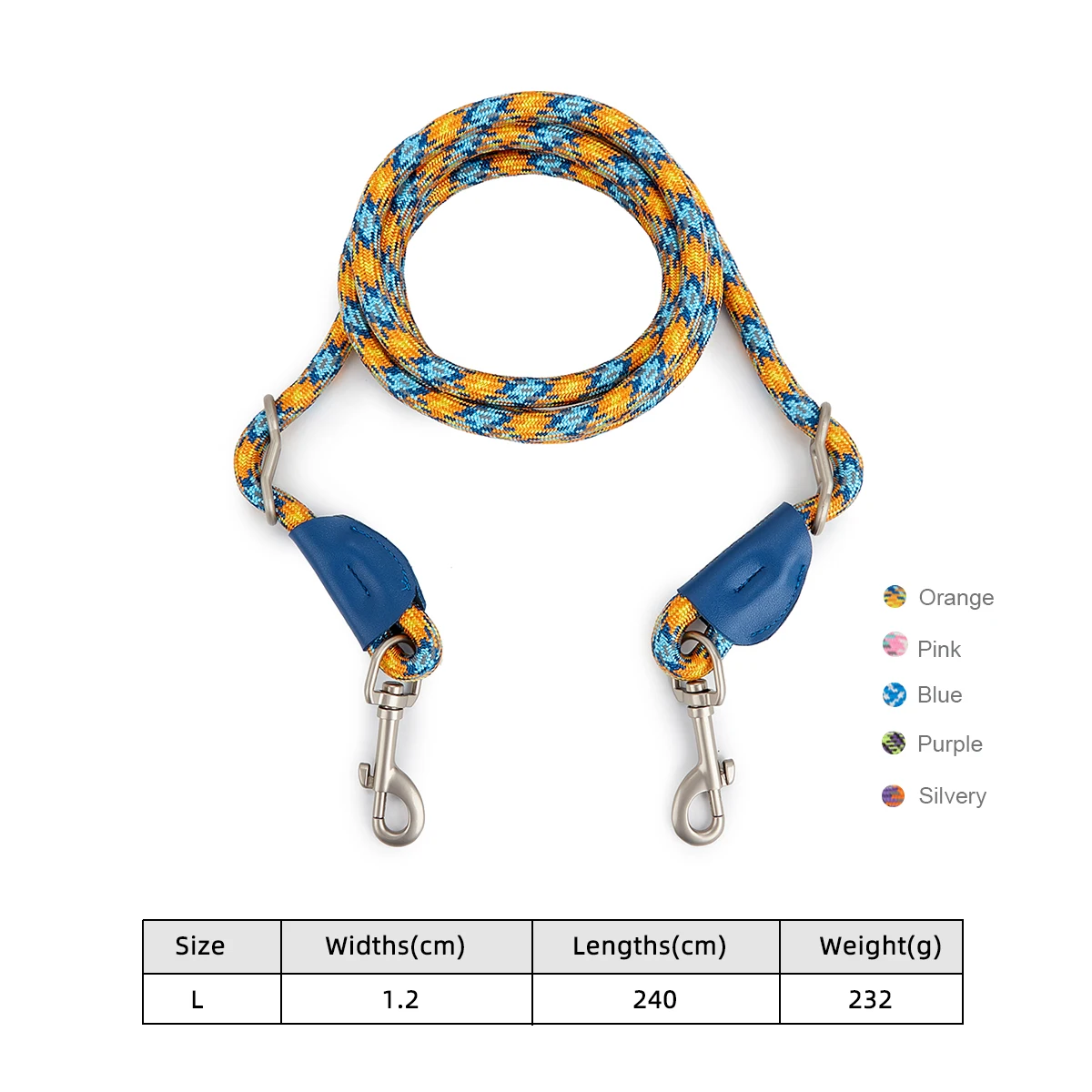 Super Strong Pet Dog Leash For Small medium large dog outdoor Training Walking dog Reflective Hand-free Running Traction Rope