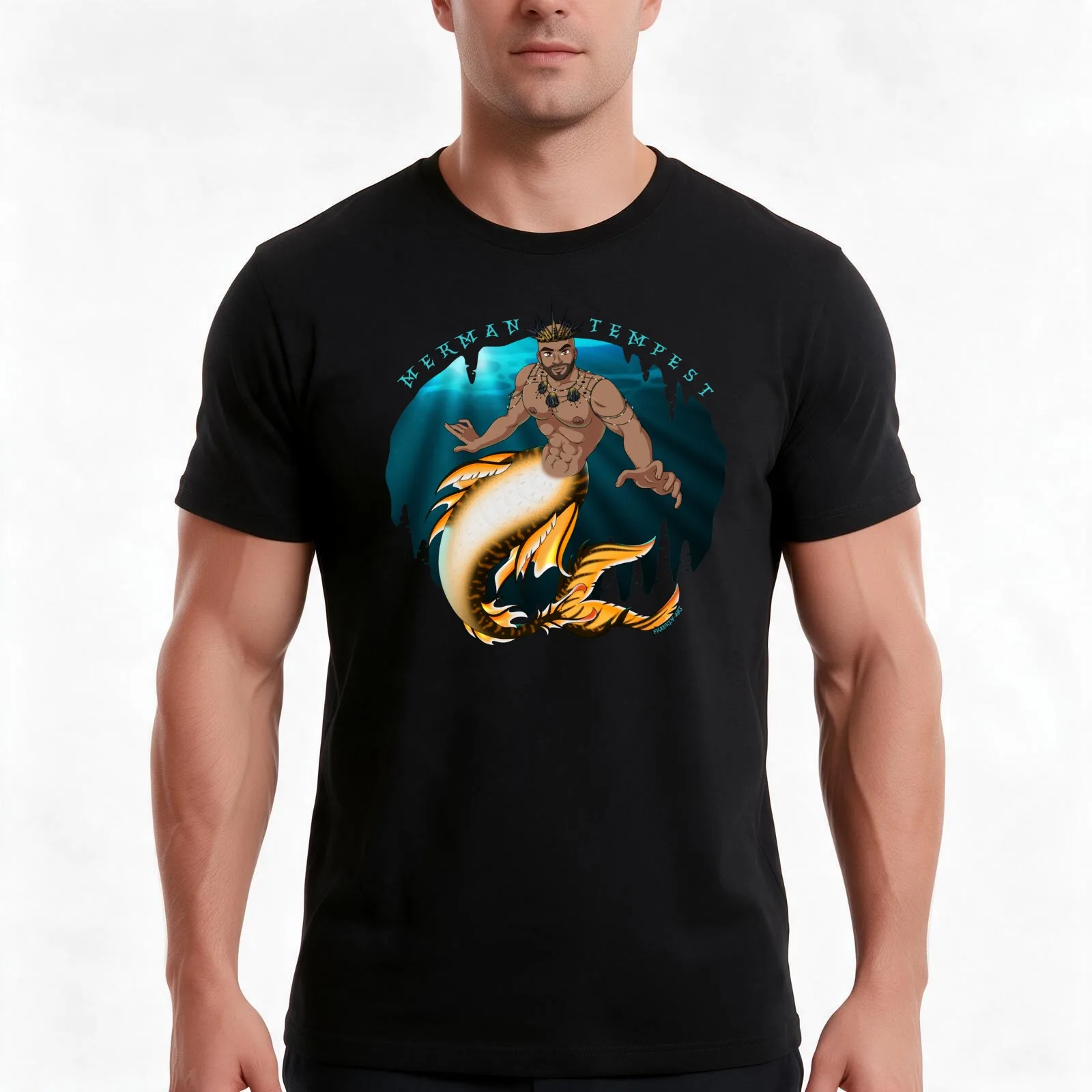 Commission: @merman_tempest T-Shirt Summer Casual Cotton Tee Oversized Streetwear Tops Vintage Graphic Print 100% Cotton