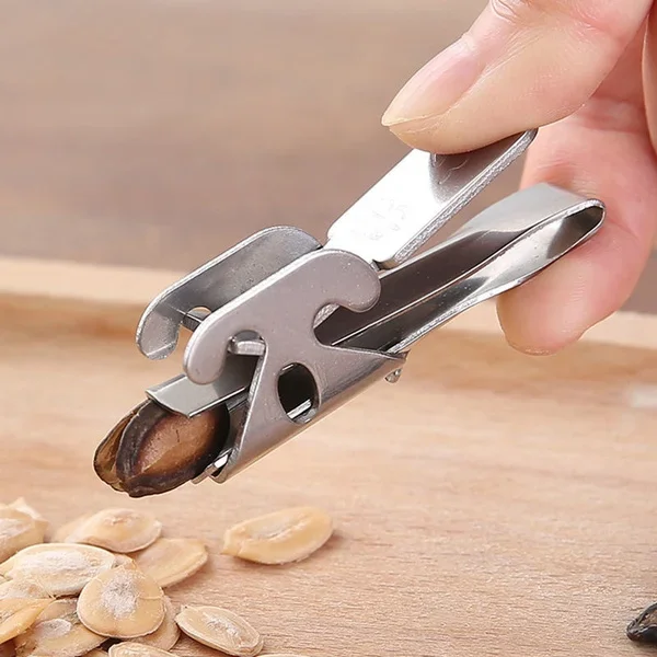 Stainless Steel Sheller Peanut Tongs Melon Seed Opener Sunflower Seed Peeler Walnut Tongs Kitchen Tools Household Accessories