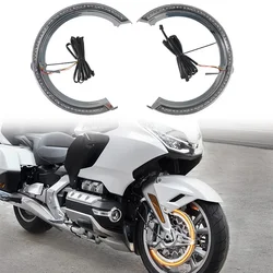 Motorcycle LED Rotors Disc Brake Rotors Cover Lamp Engine Lighting Panels Light For Honda Gold Wing Tour DCT Airbag 2018-2023