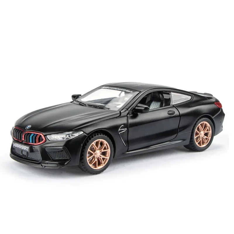 1:32 M8 MH8 800 Manhart Alloy Sports Car Model Diecast Metal Toy Vehicle Car Model Sound and Light Simulation Toy Gift