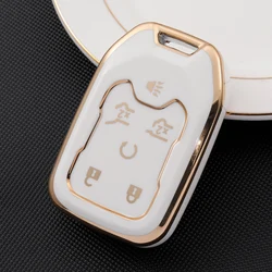 TPU Car Remote Key Case Cover Keychain for GMC Acadia Tahoe Yukon Suburban Silverado Sierra Terrain for Chevrolet Accessories